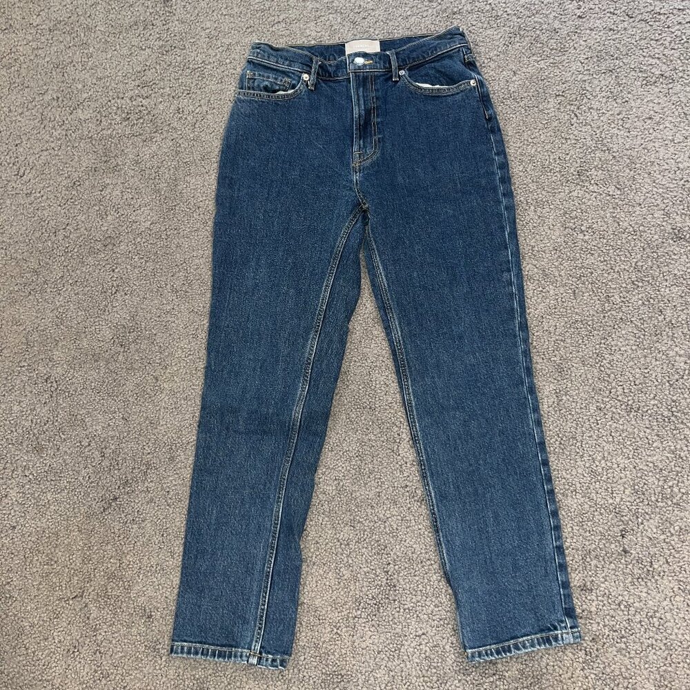 Everlane Dark Blue Ankle-Length Cropped Jeans
